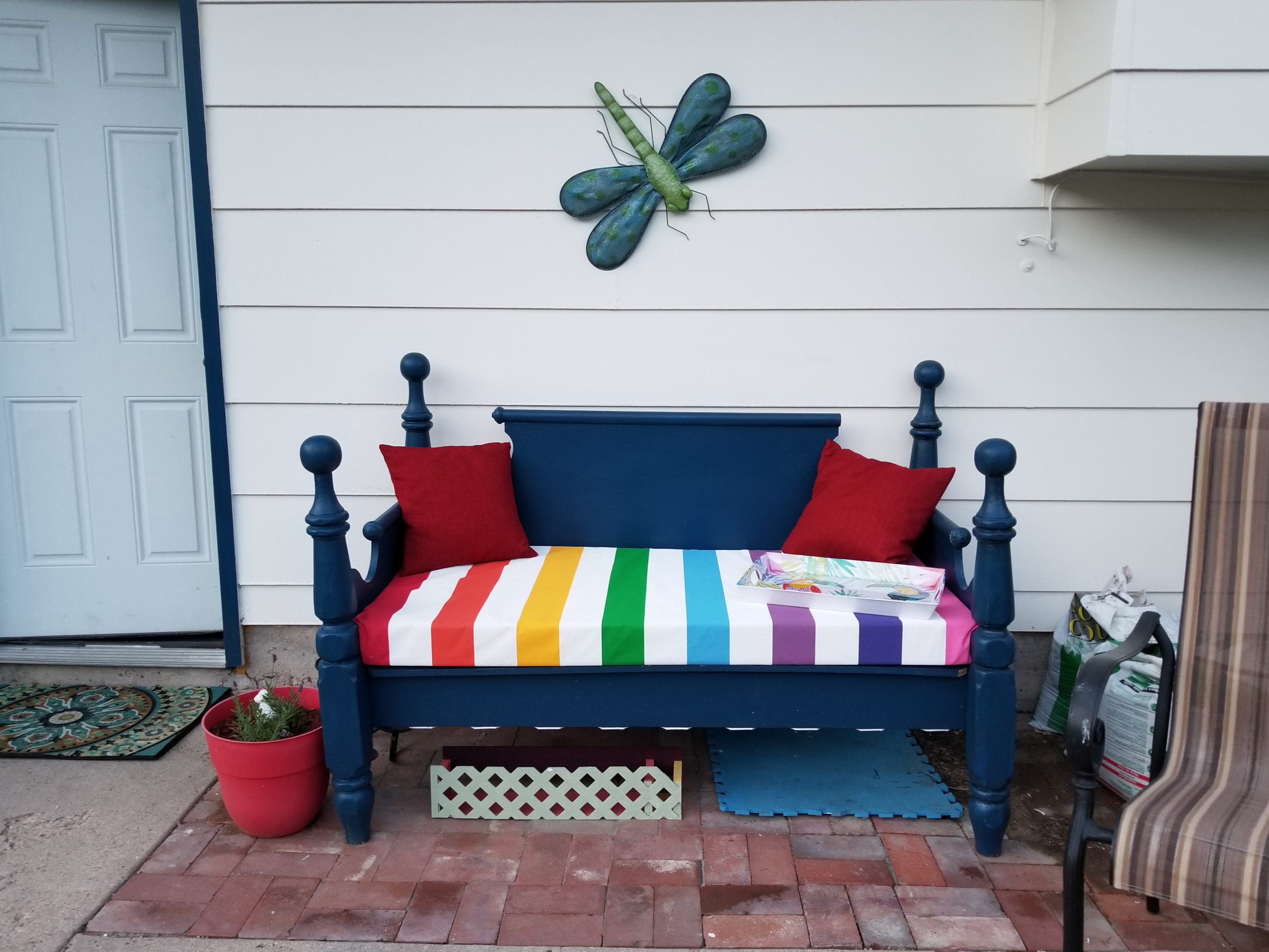 Bed frame bench