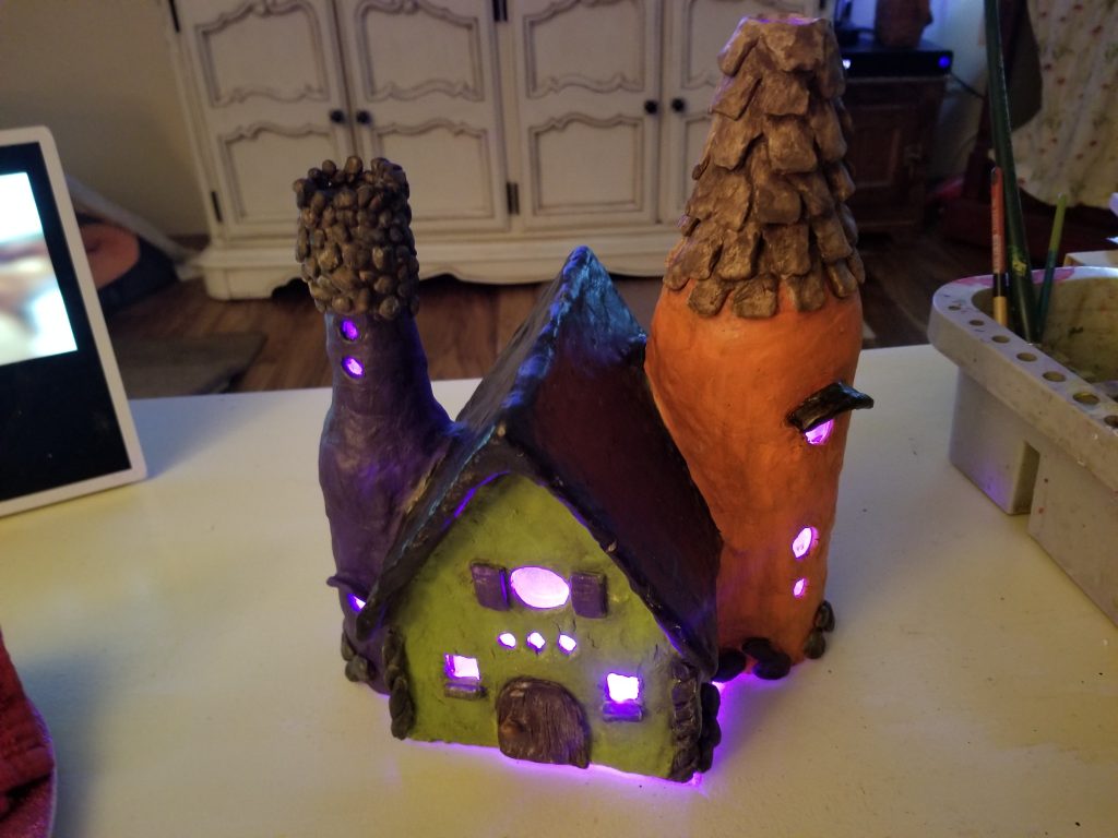 Halloween Clay Fairy House